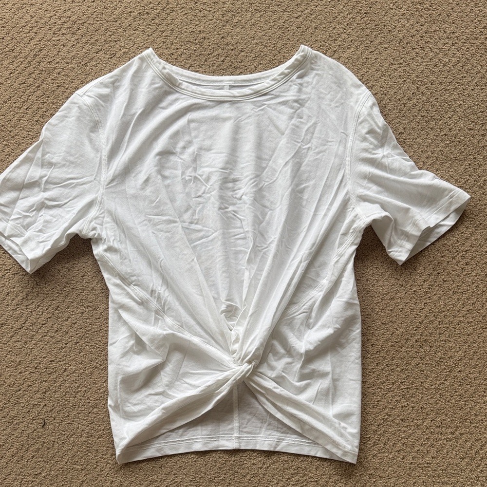 Lululemon White Knotted Women's Top